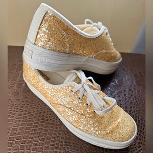 Keds Women's Gold Sparkle Sneakers